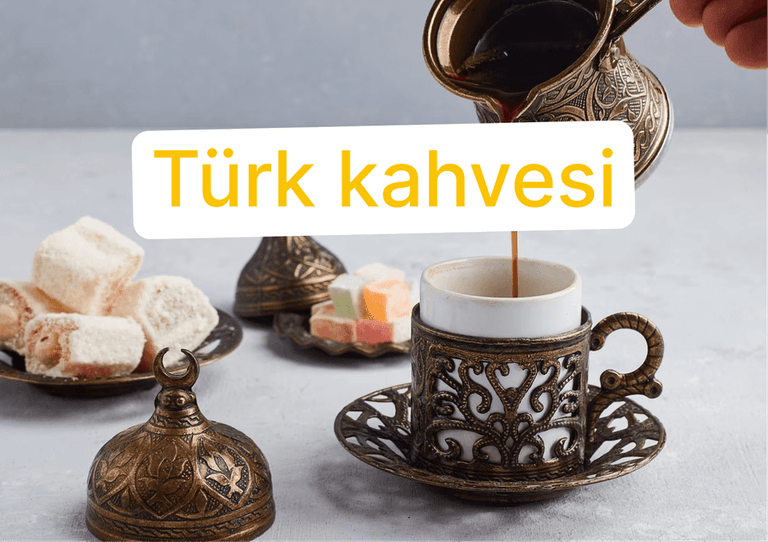 Турецкий кофе на турецком языке